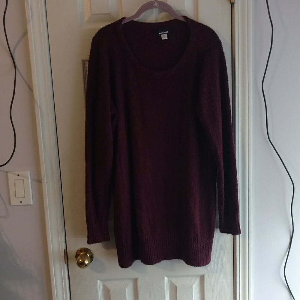 Long purple sweater